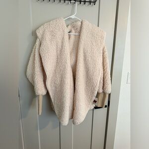 Katydid Cream Sherpa Hooded Cardigan